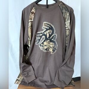 Legendary Whitetails Dark Brown Original Deer Gear long Sleeve Camo Hunting XL
